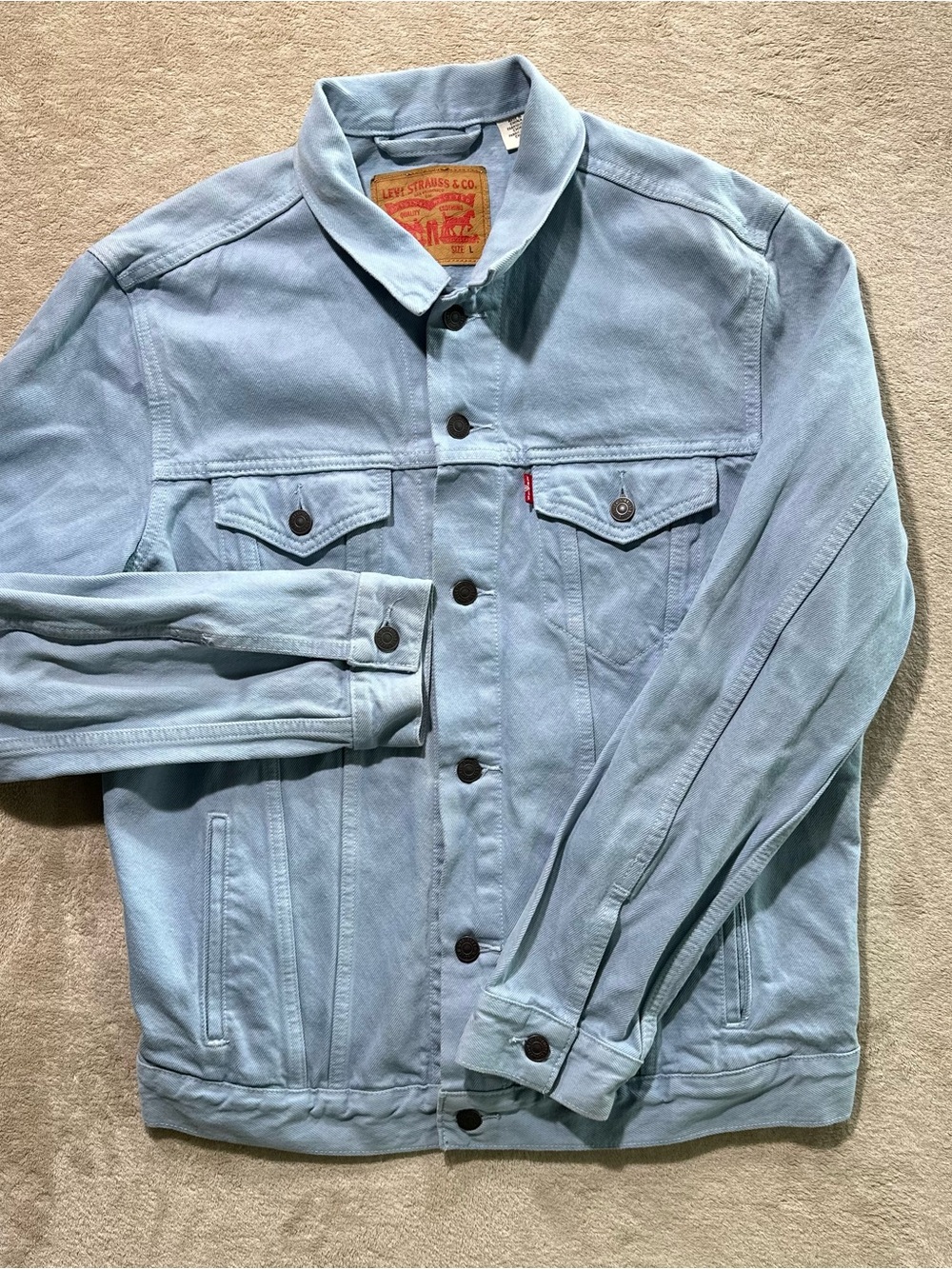 Levi's Light Blue Denim Shirt Jacket - Men's Casual Trucker Style
